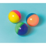 Skákací míč hopskulka 2-barevný neon 3,5 cm 12 ks mix